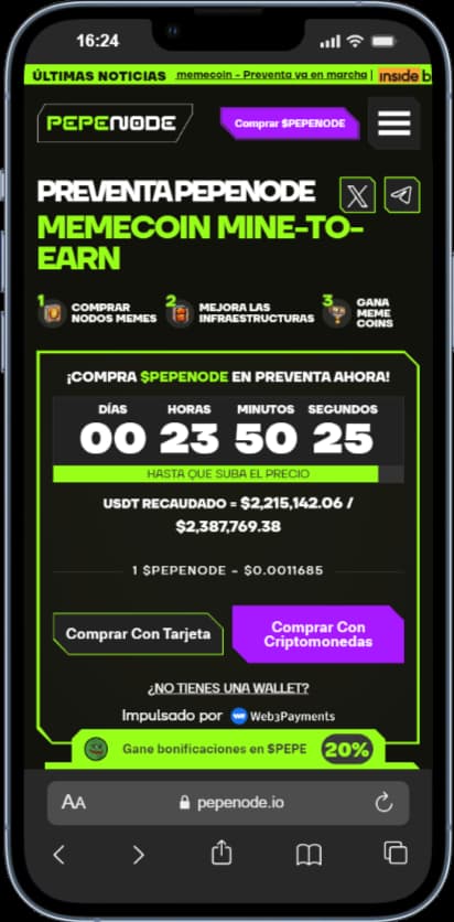 La mejor preventa de criptomonedas gamificada es Pepenode