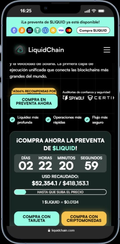 LiquidChain es una criptomoneda barata con poco riesgo