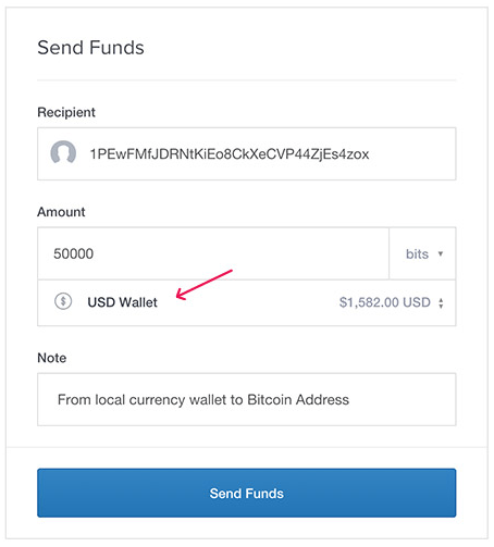 Coinbase Instant Exchange, Bitcoin