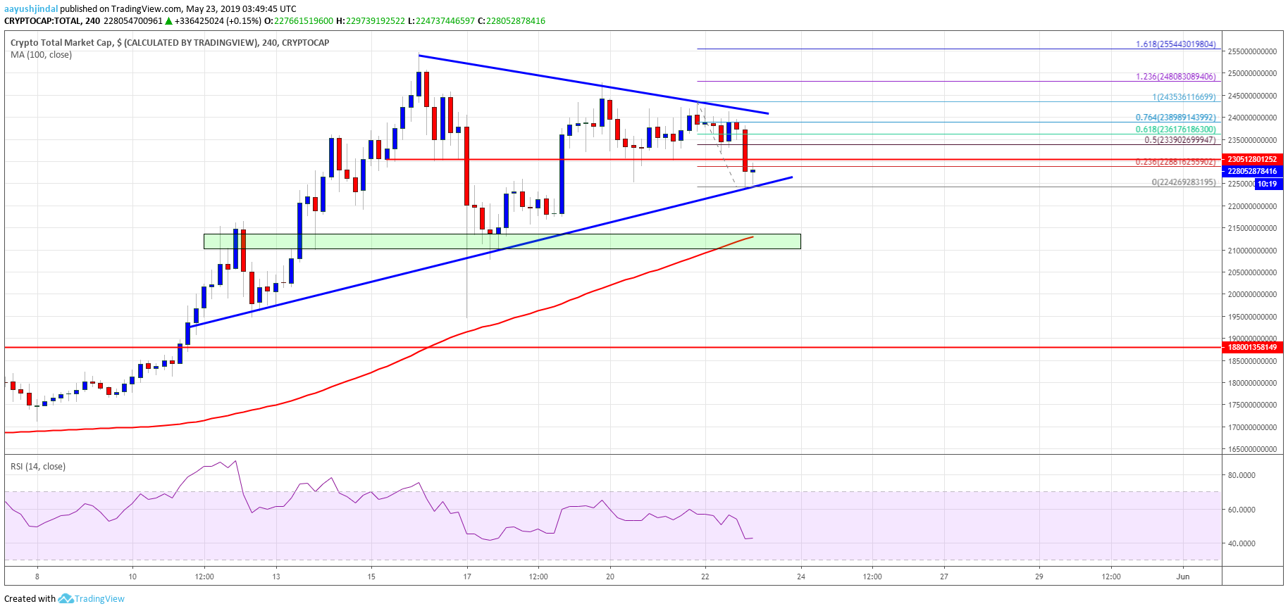 Crypto Market Cap Bitcoin Cash BCH BTC LTC TRON BNB