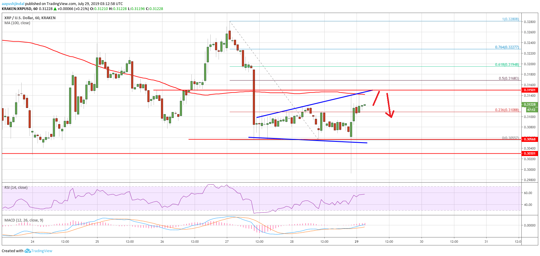 Ripple Price Analysis XRP Chart