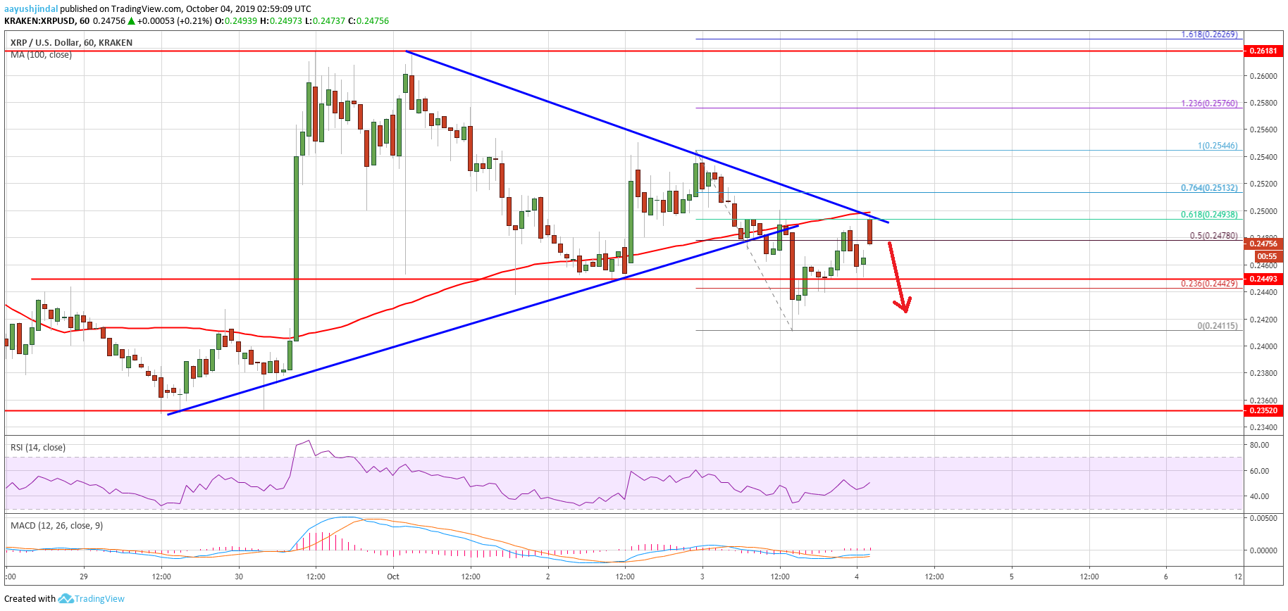 Ripple Price Analysis XRP Chart