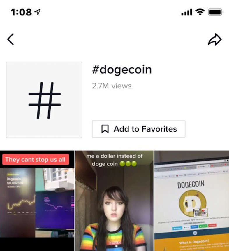 crypto dogecoin tiktok