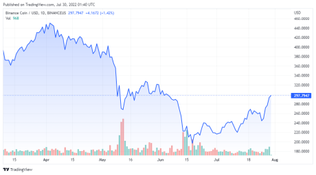 BNBUSD price chart - TradingView