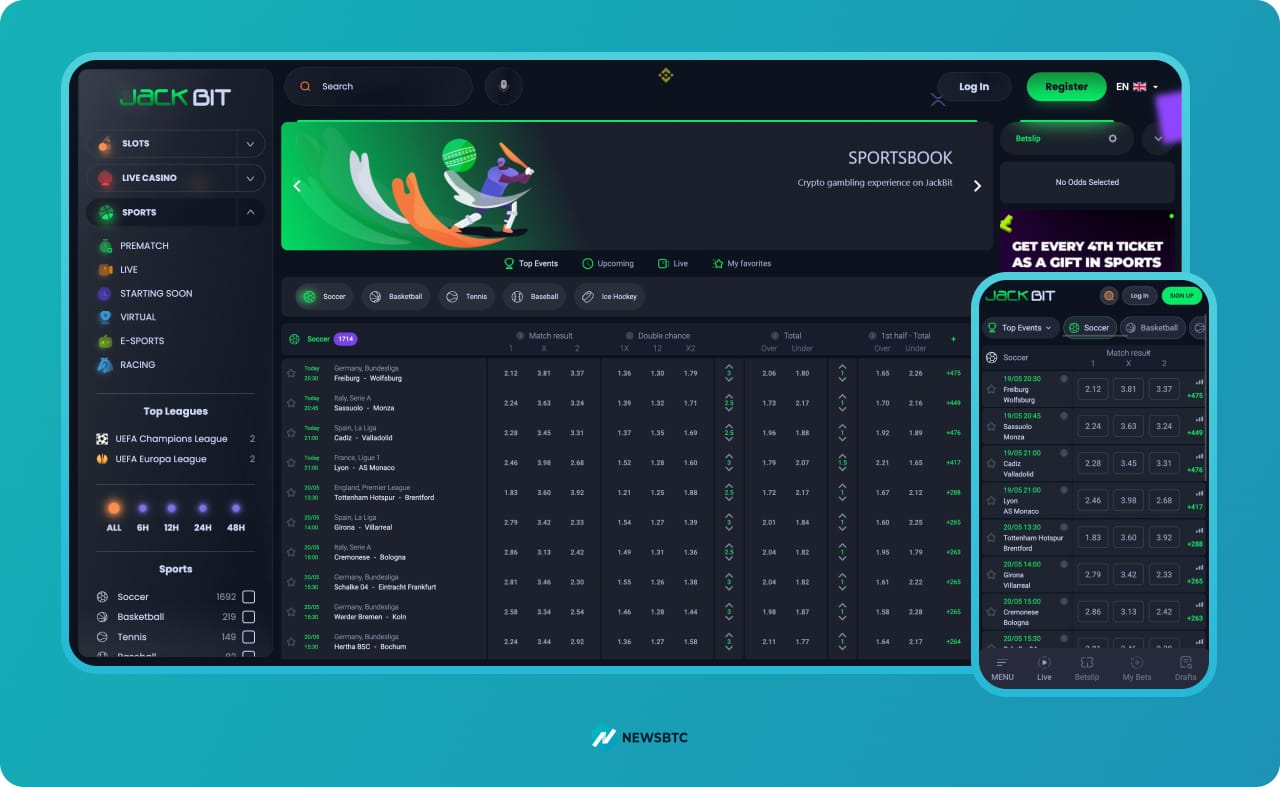 Jackbit Crypto Sportsbook site