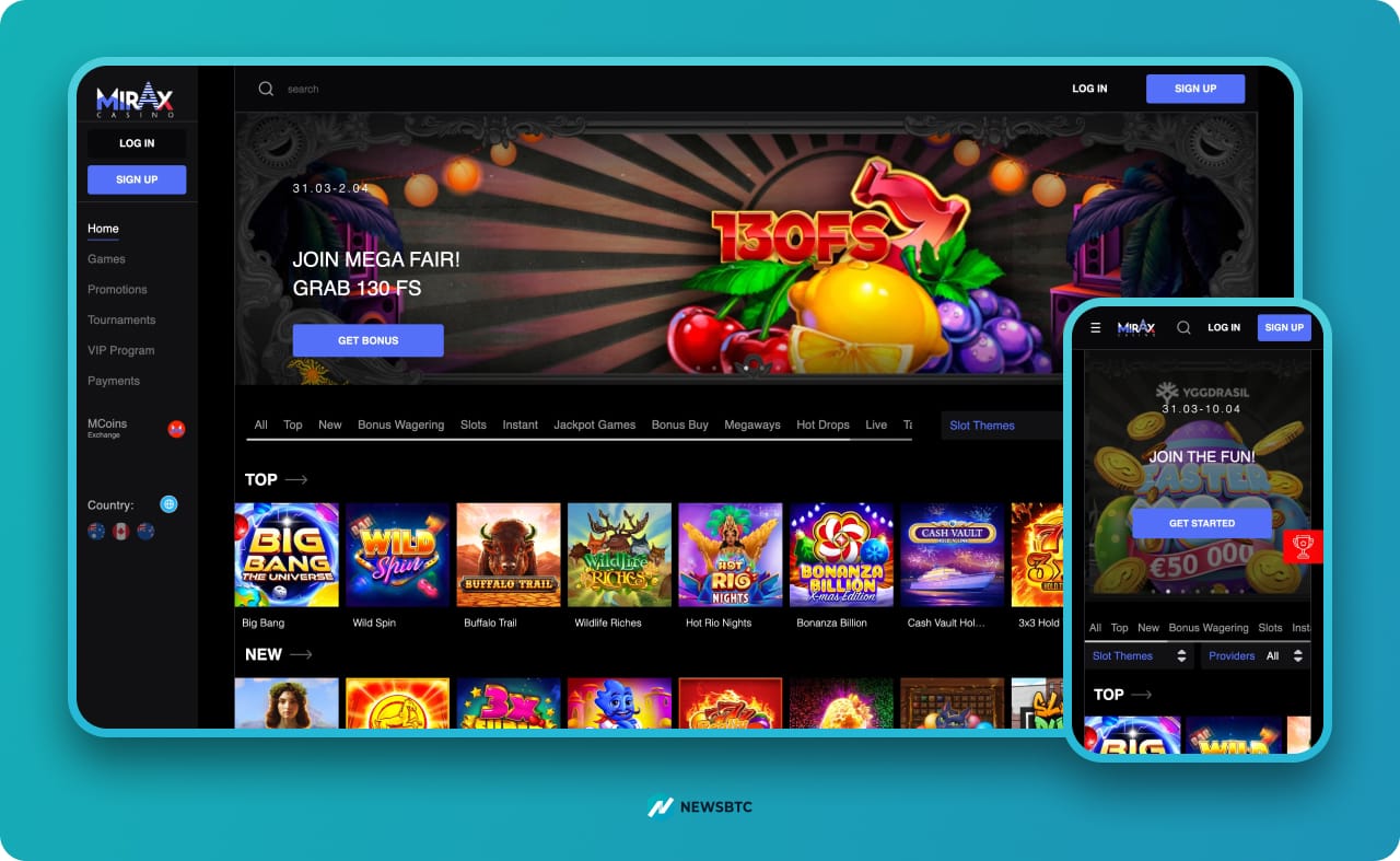 Mirax Bitcoin slot Casino