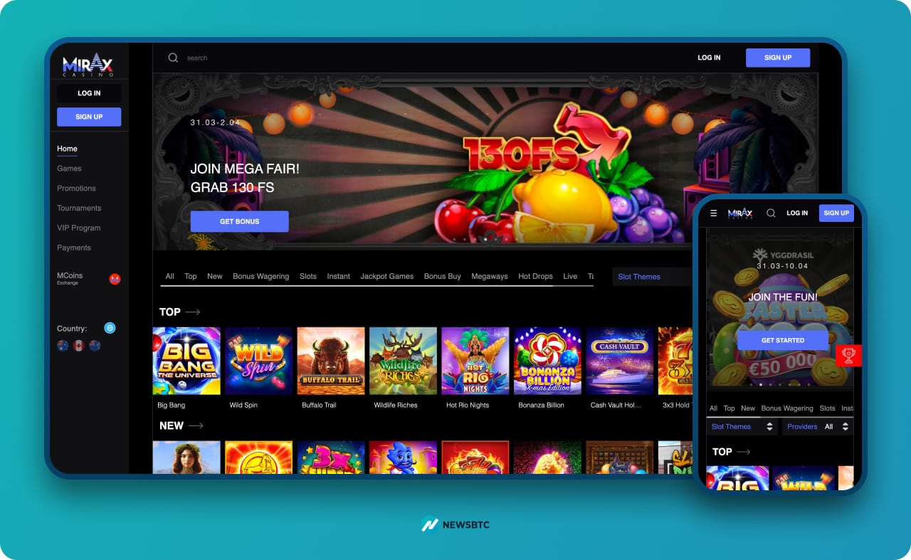 Mirax Bitcoin blackjack site