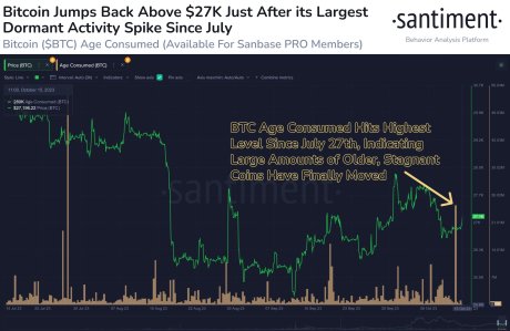 Bitcoin dormant activity