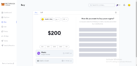 Comprar MATIC Metamask