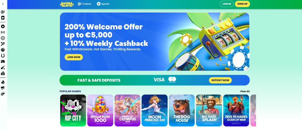 Samba Slots เว็บคาสิโนที่มุ่งเน้นเกมสล็อตโดยเฉพาะ