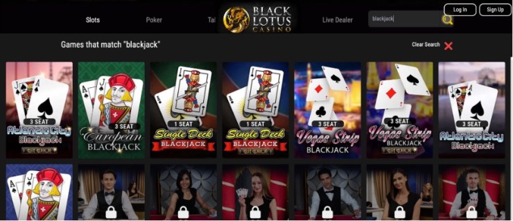 Black Lotus Casino Blackjack Games