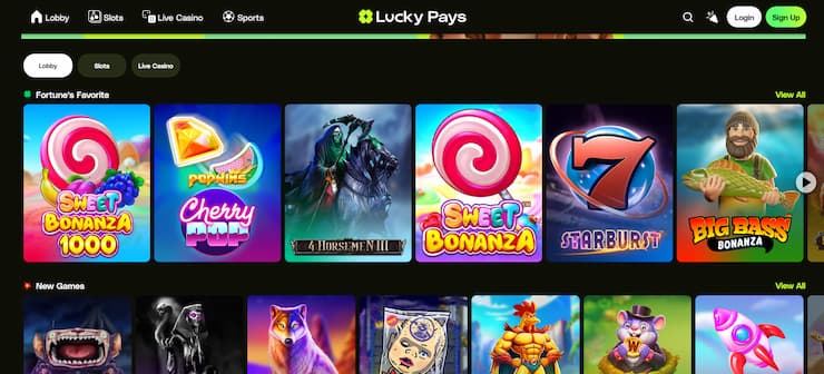 Lucky Pays is a gambling site not on Gamstop with user-friendly navigation and exciting gaming options.