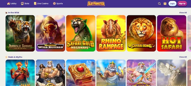 Slotmonster is a non Gamstop slots site featuring popular slot titles and unique progressive jackpots.