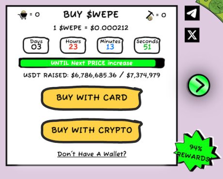 Buy WEPE coins