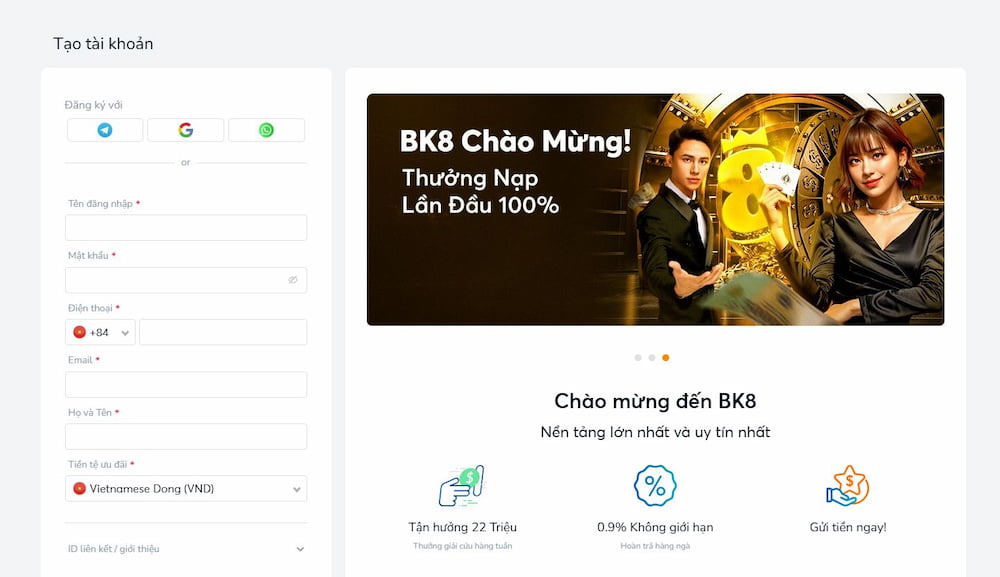 Đăng ký tài khoản