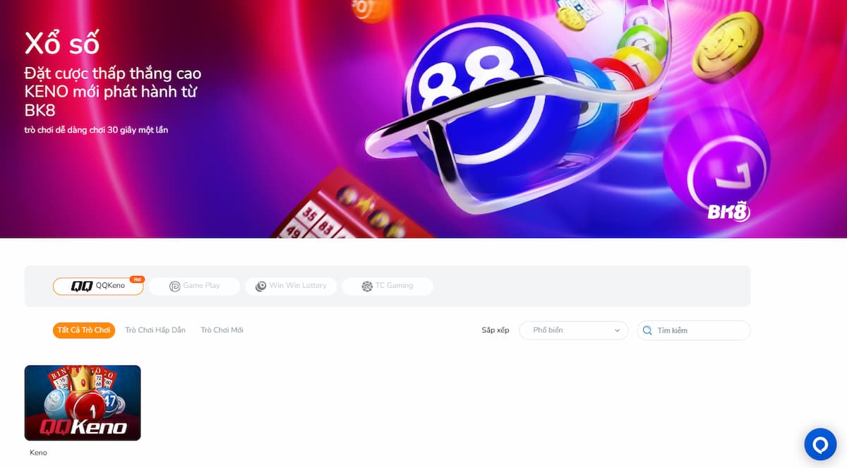 Đặt cược Keno online