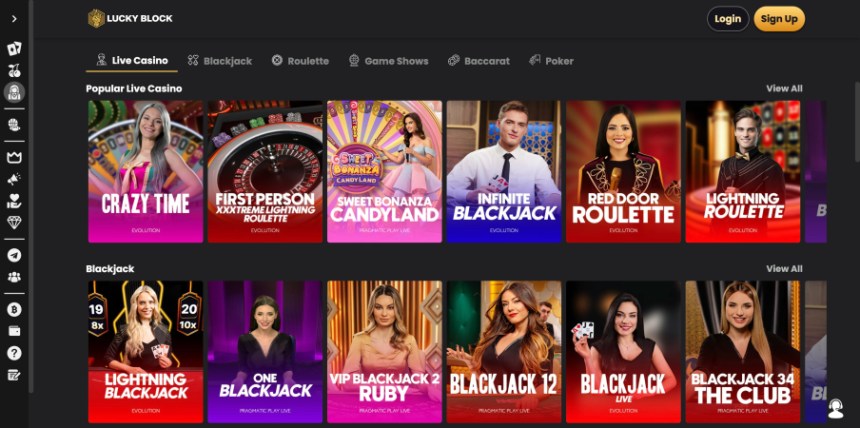 blackjack online Lucky Block Casino