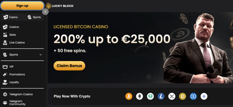 4. Lucky Block – greitas, modernus ir žaidėjų mėgstamas kriptokazino