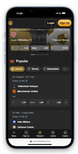 Lucky Block Sportsbook Mobile