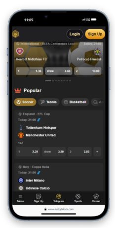 Lucky Block Sportsbook Mobile