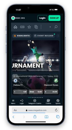 Mega Dice Sportsbook Mobile