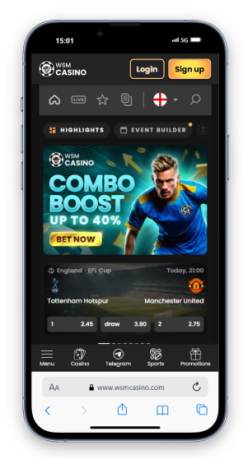 WSM Casino Sportsbook Mobile