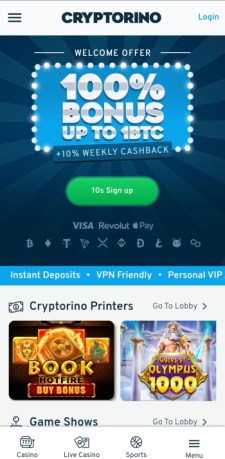 Cryptorino mobile screenshot
