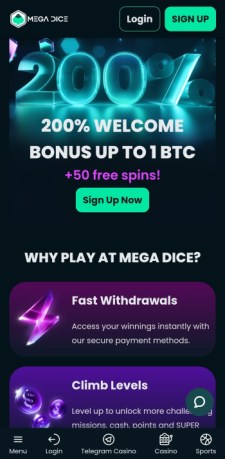 mega dice homepage