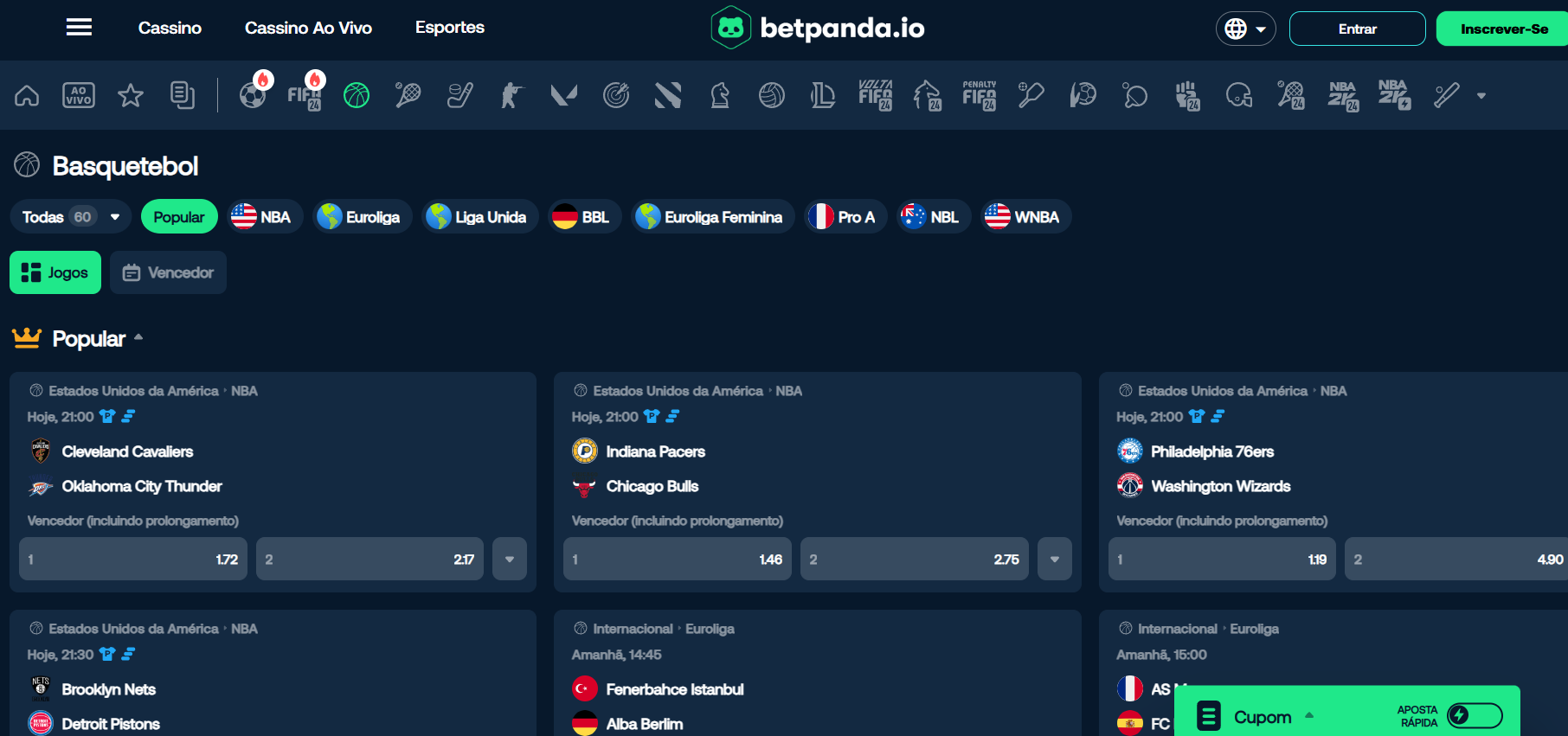 Apostas com Dogecoin - Betpanda 