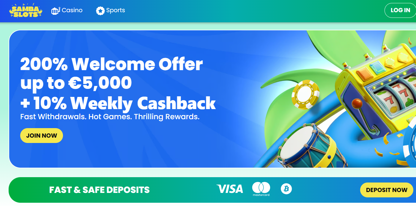 Samba Slots - Nieuw online casino 2025 waar je met crypto kunt spelen