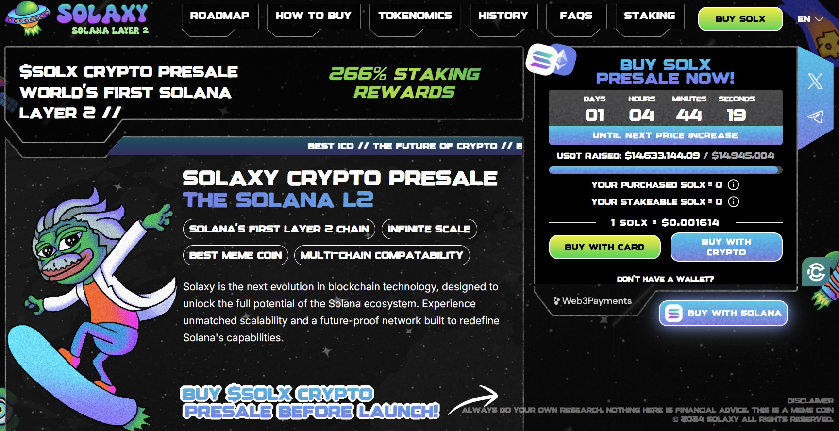 Preventa de Solaxy $SOLX 