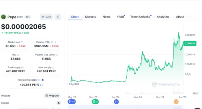 new-cryptocurrency-top-6-tokens-to-invest-in-right-now Pepe price performance over time