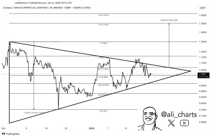 Cardano price about to rally | Source: Ali Martinez on X