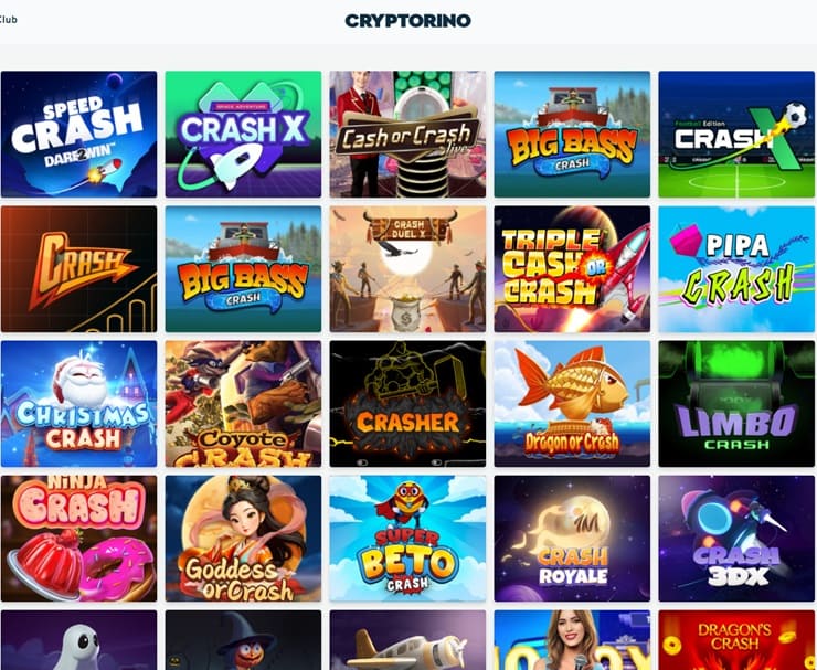 Cryptorino - one of the best bitcoin crash gambling sites 