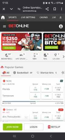 BetOnline New Mexico Sports Betting Mobile Site