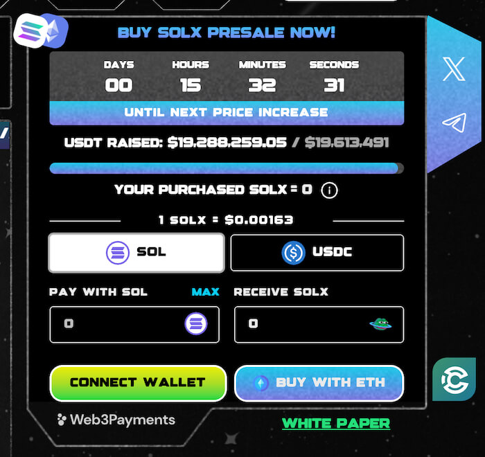 Buy Solaxy connect wallet