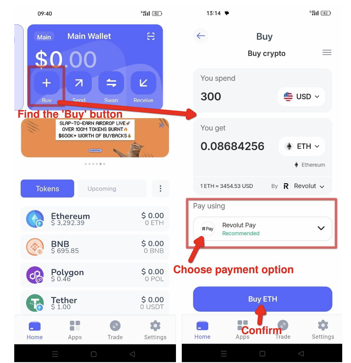 best-crypto-under-1-dollar How to buy crypto in Best Wallet