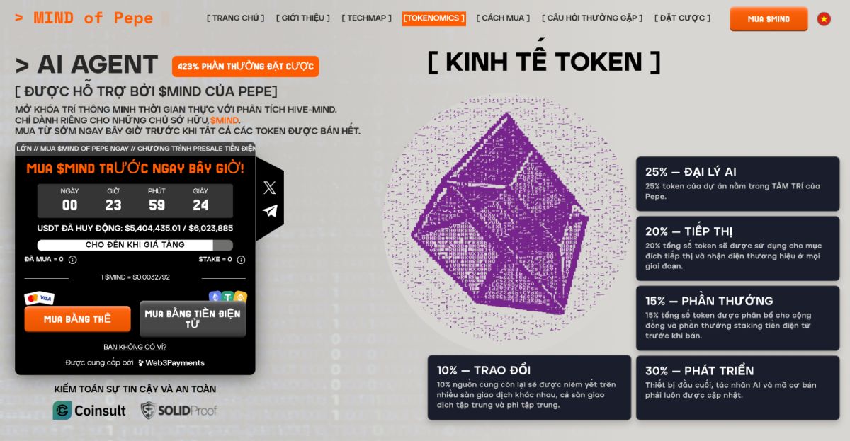 Những đồng coin tiềm năng Mind of pepe