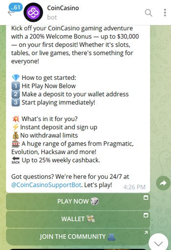 coin casino telegram casino play now command