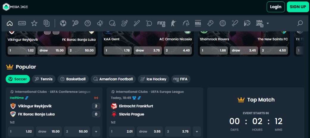 mega dice sports betting