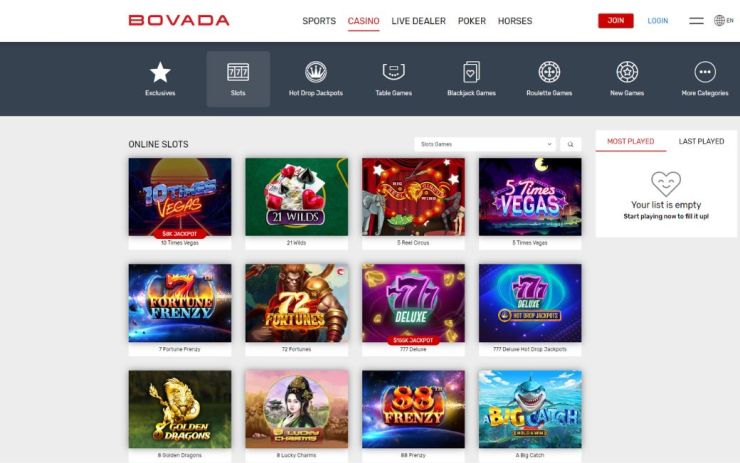 bovada slots