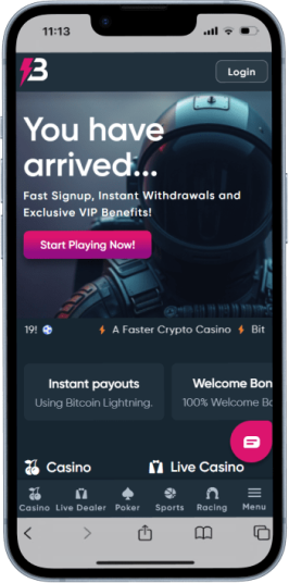 The Betplay homepage on mobile.