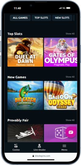 Blockspins ETH Mobile Casino
