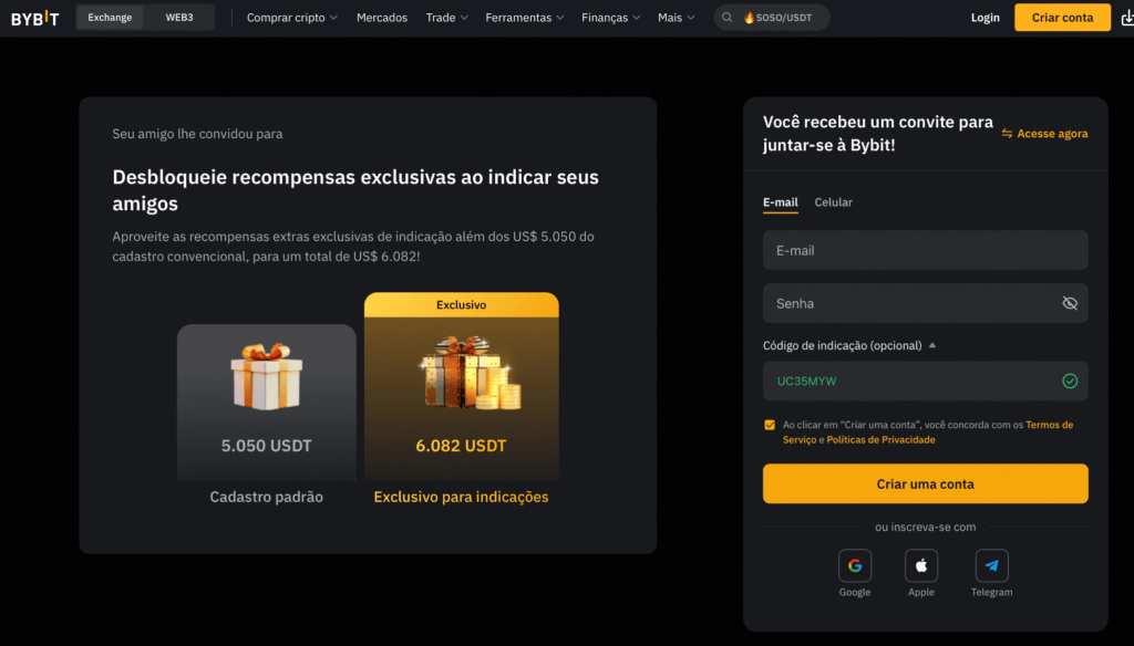 ByBit - melhores corretoras P2P de criptomoedas