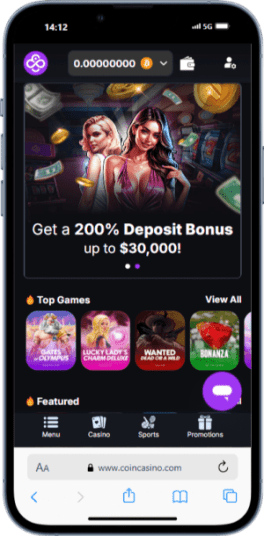 The CoinCasino Homepage