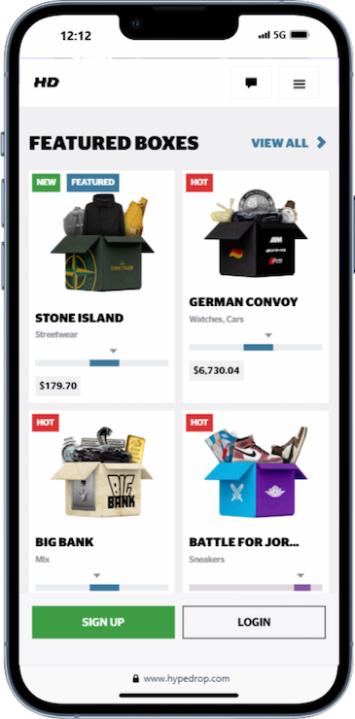 Hypedrop 럭키박스 사이트