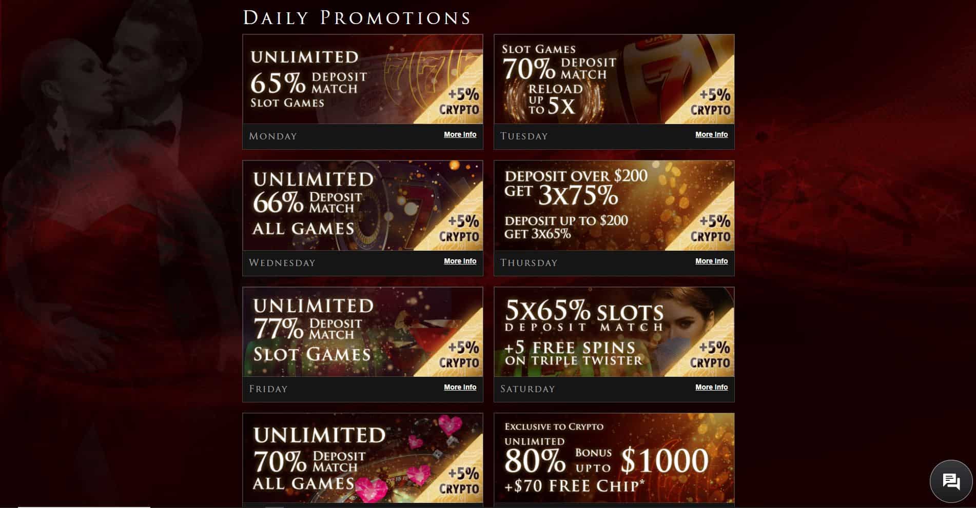 lucky red casino bonuses