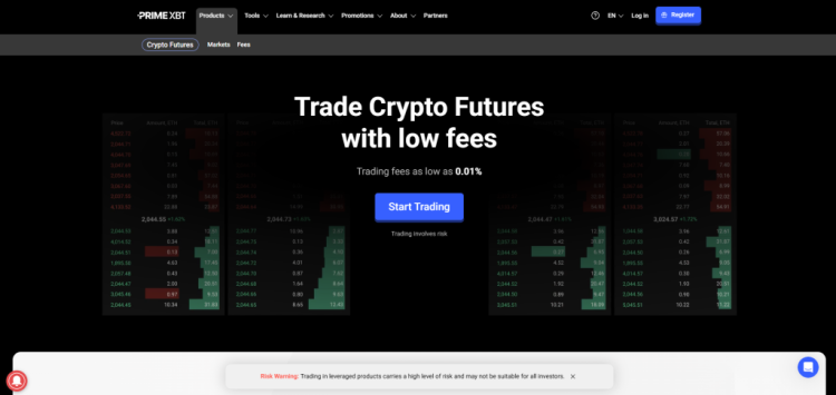 PrimeXBT crypto futures