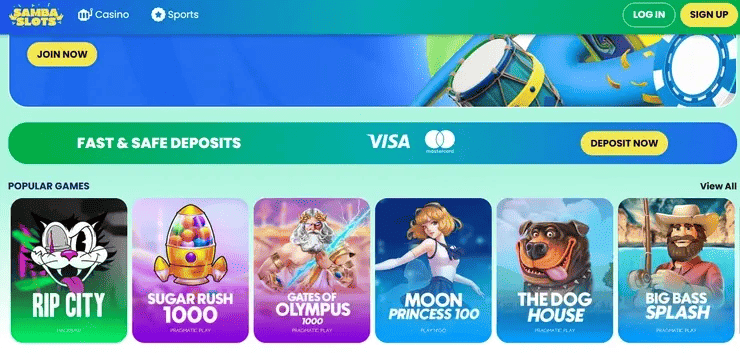 samba slots výherné automaty