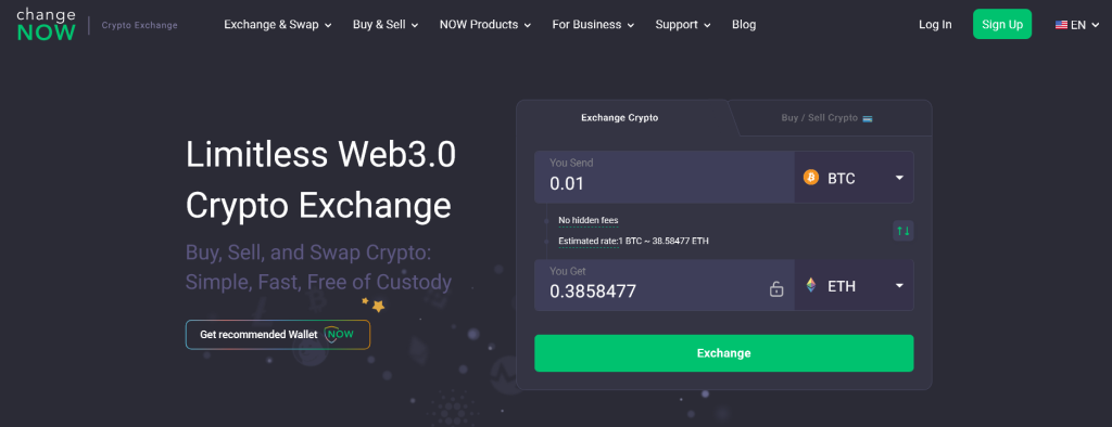 changenow směnárna bez kyc